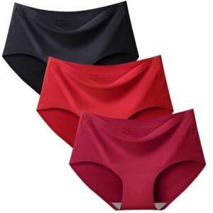 Women's Seamless Panty Stretch Briefs Soft Breathable Ladies Panties (Pack of 3)