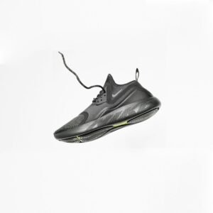 Jet Black Lightweight Knit Running Shoes
