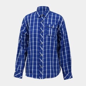 Men's Royal Blue Windowpane Check Shirt